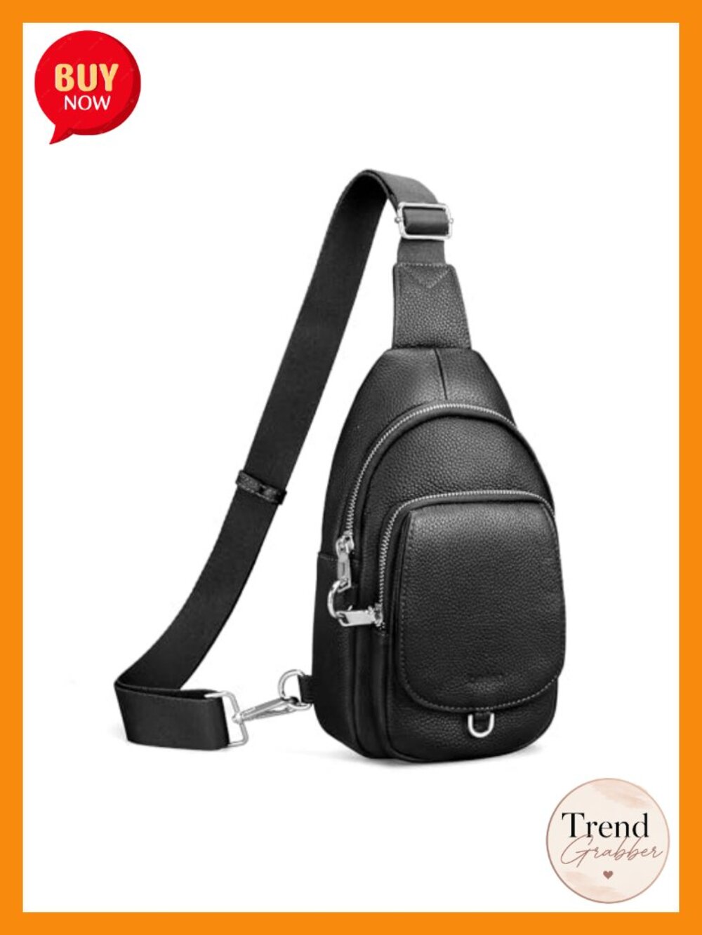 Genuine Leather Sling Bag Anti Theft RFID Crossbody Fanny Pack Travel